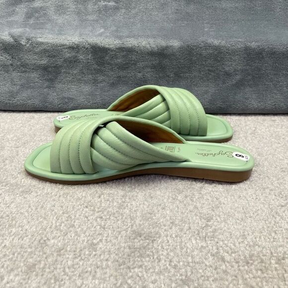Seychelles Womens Word For Word Slide Sandals Green Size 8 NWOT - Picture 6 of 9